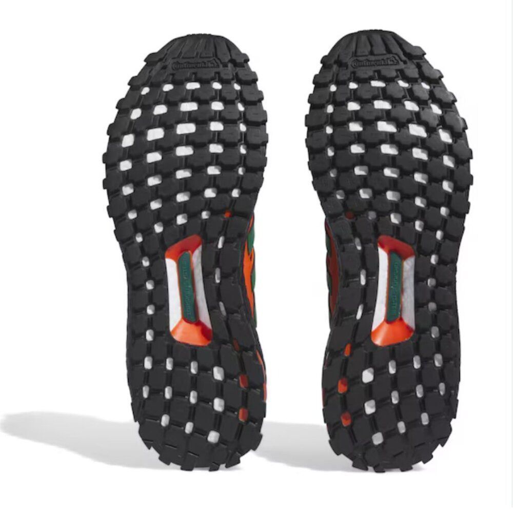 NEW Adidas Ultraboost 4.0 U of Miami Hurricanes Orange Green Running Shoes 8.5 - Picture 5 of 5